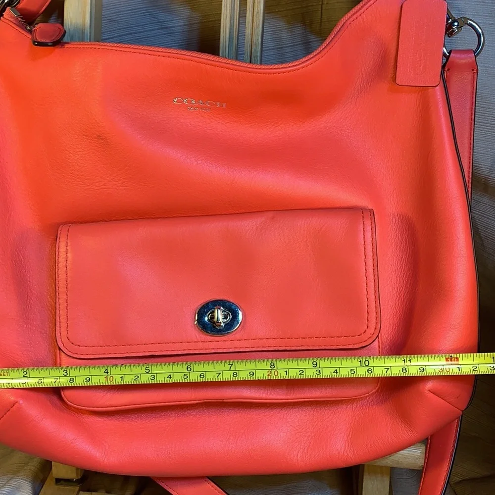 Coach leather satchel w/removable shoulder strap